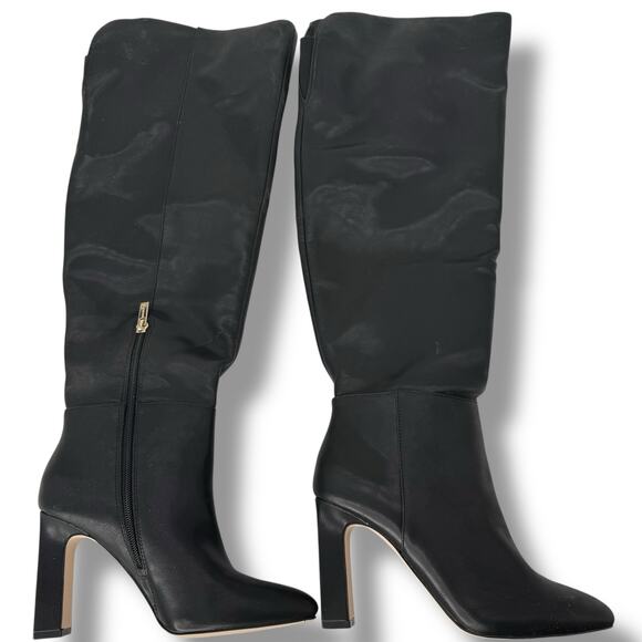 Jessica Simpson Black Botts Size 7 WC Wide Calf Over the Knee High Heels NWOT - Picture 1 of 9